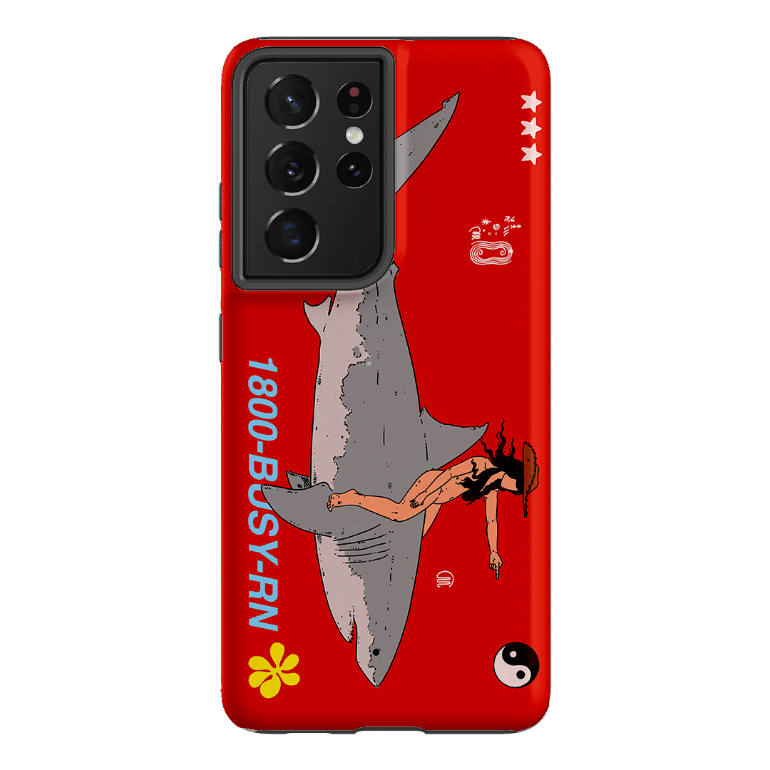 1800-Busy Rn in Red Printed Phone Cases Samsung Galaxy S21 Ultra / Armoured by Easty Beasty - The Dairy