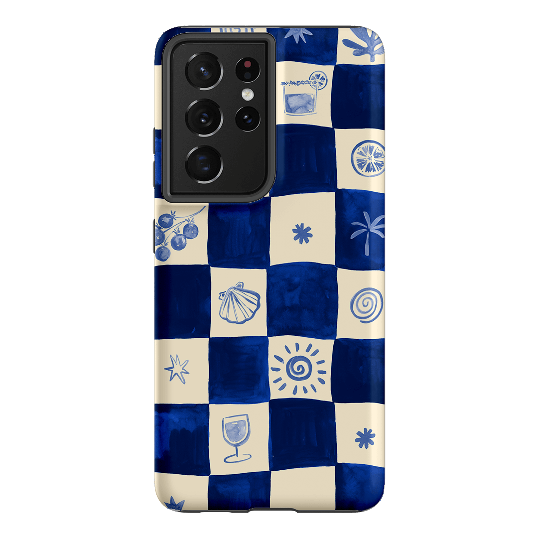 Afternoon Mezze Azure Printed Phone Cases Samsung Galaxy S21 Ultra / Armoured by Charlie Taylor - The Dairy