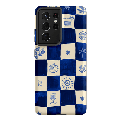 Afternoon Mezze Azure Printed Phone Cases Samsung Galaxy S21 Ultra / Armoured by Charlie Taylor - The Dairy