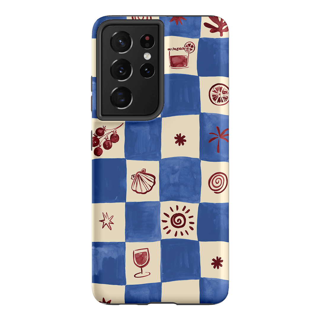 Afternoon Mezze Cornflower Printed Phone Cases Samsung Galaxy S21 Ultra / Armoured by Charlie Taylor - The Dairy