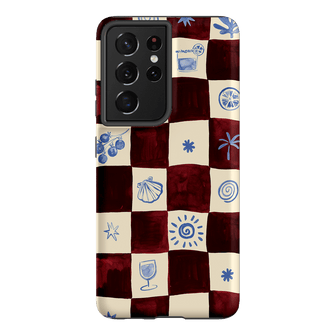 Afternoon Mezze Maroon Printed Phone Cases Samsung Galaxy S21 Ultra / Armoured by Charlie Taylor - The Dairy