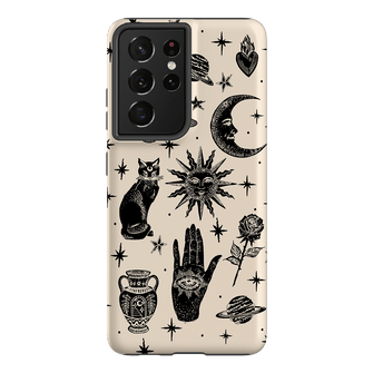 Astro Flash Beige Printed Phone Cases Samsung Galaxy S21 Ultra / Armoured by Veronica Tucker - The Dairy