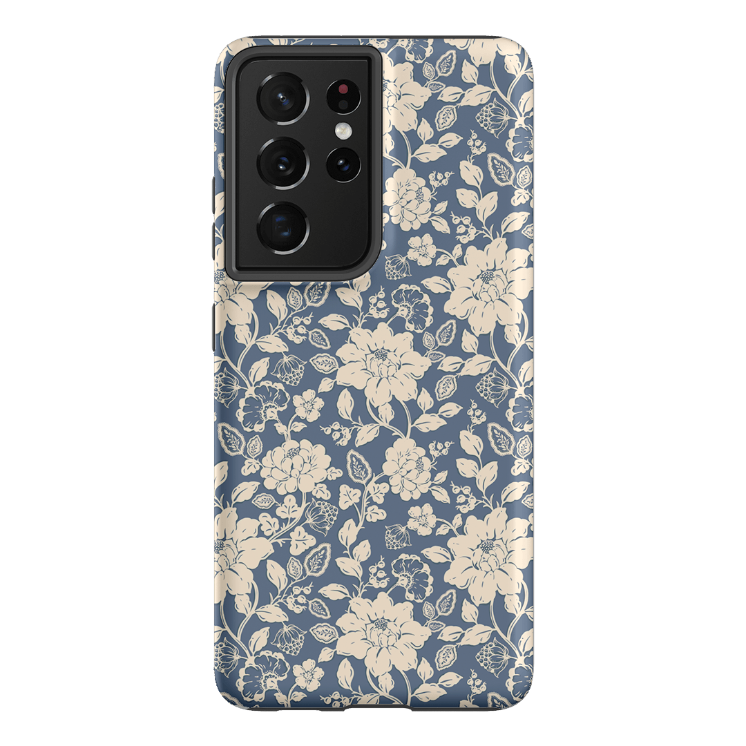 Blue Garden Printed Phone Cases Samsung Galaxy S21 Ultra / Armoured by Kasiags Art - The Dairy