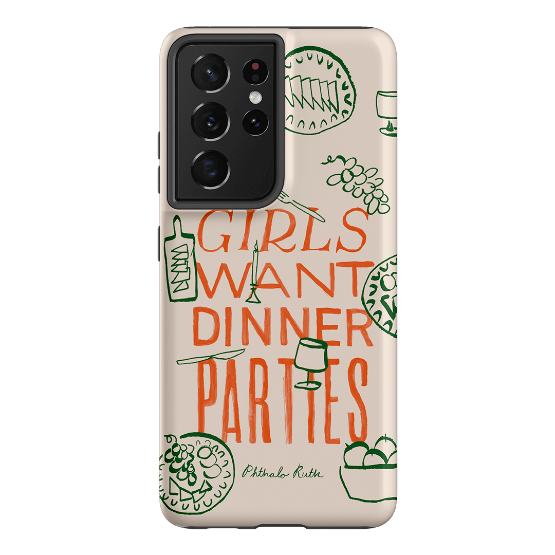 Dinner Parties Printed Phone Cases Samsung Galaxy S21 Ultra / Armoured by Phthalo Ruth - The Dairy