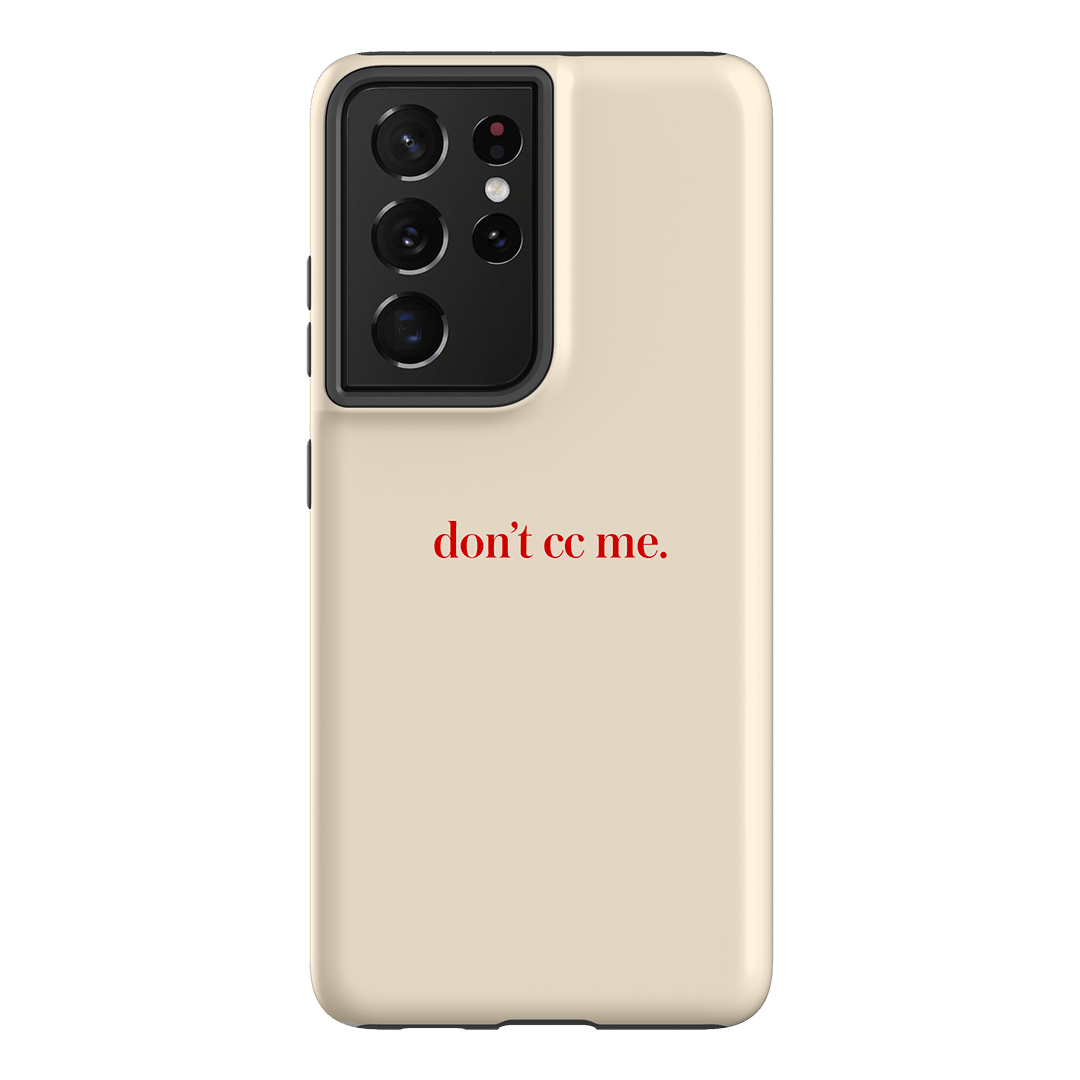 Don't CC Me Red Printed Phone Cases Samsung Galaxy S21 Ultra / Armoured by The Dairy - The Dairy