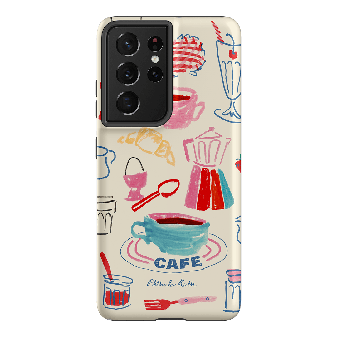 Home Cafe Printed Phone Cases Samsung Galaxy S21 Ultra / Armoured by Phthalo Ruth - The Dairy