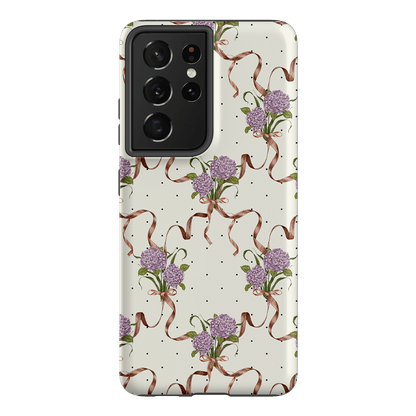 Hydrangea Ribbon Printed Phone Cases Samsung Galaxy S21 Ultra / Armoured by Veronica Tucker - The Dairy