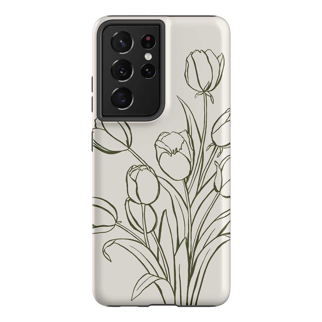 Inked Tulips Printed Phone Cases Samsung Galaxy S21 Ultra / Armoured by Typoflora - The Dairy