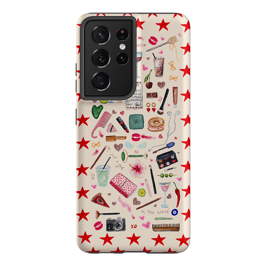 Just A Girl Printed Phone Cases Samsung Galaxy S21 Ultra / Armoured by BG. Studio - The Dairy