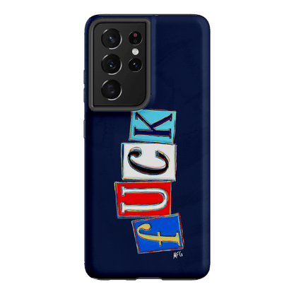 Lil Fcks Blue Printed Phone Cases Samsung Galaxy S21 Ultra / Armoured by Margarbs Art - The Dairy