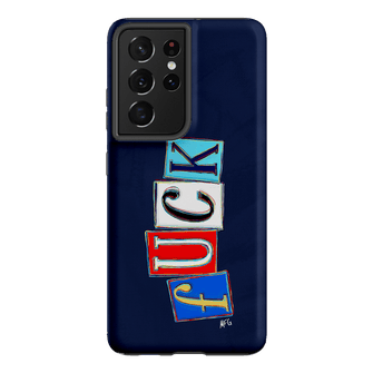 Lil Fcks Blue Printed Phone Cases Samsung Galaxy S21 Ultra / Armoured by Margarbs Art - The Dairy