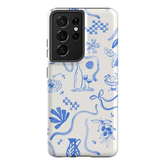 Mediterranean Wave Printed Phone Cases Samsung Galaxy S21 Ultra / Armoured by Charlie Taylor - The Dairy
