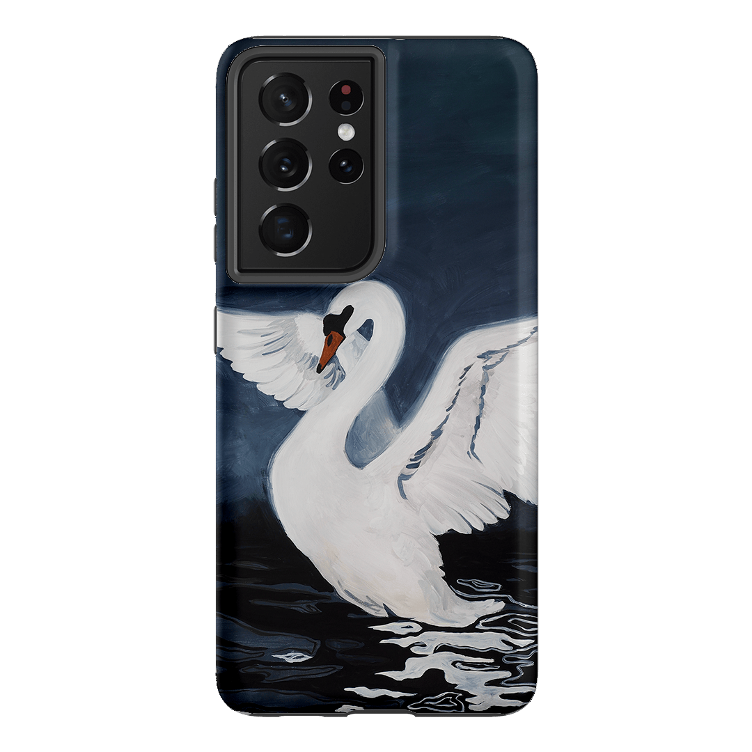 Midnight Swan Printed Phone Cases Samsung Galaxy S21 Ultra / Armoured by Lisa Hu - The Dairy