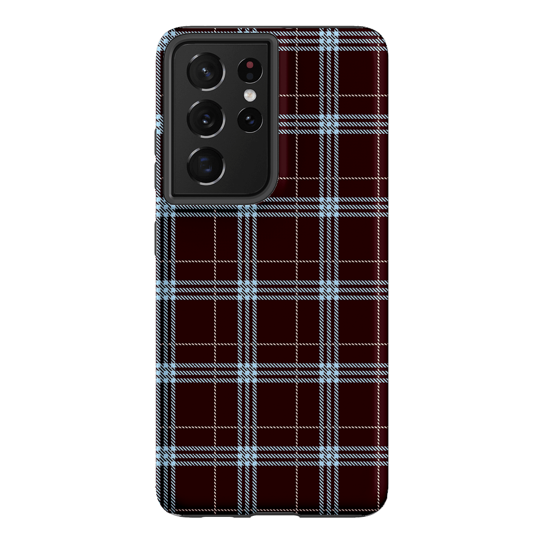 Mocha Plaid Printed Phone Cases Samsung Galaxy S21 Ultra / Armoured by The Dairy - The Dairy