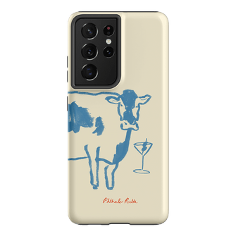 Mootini Blue Printed Phone Cases Samsung Galaxy S21 Ultra / Armoured by Phthalo Ruth - The Dairy