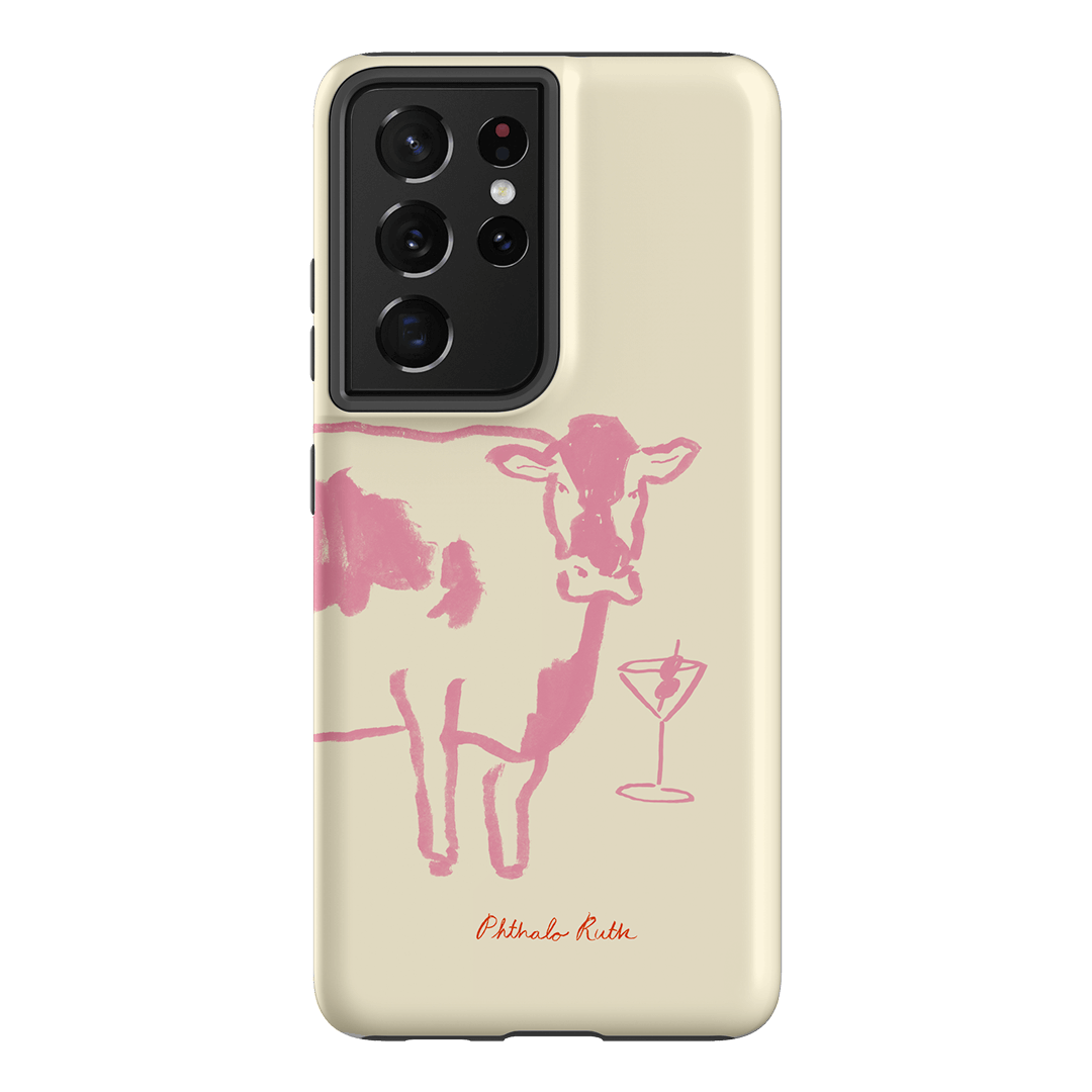 Mootini Pink Printed Phone Cases Samsung Galaxy S21 Ultra / Armoured by Phthalo Ruth - The Dairy