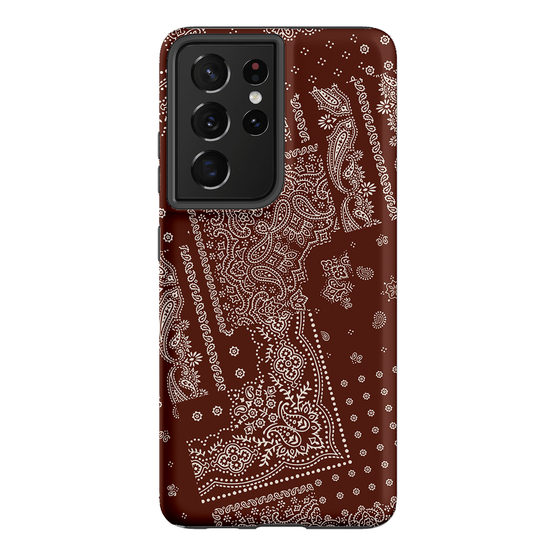 Paisley Cinnamon Printed Phone Cases Samsung Galaxy S21 Ultra / Armoured by The Dairy - The Dairy