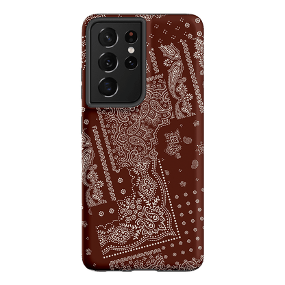 Paisley Cinnamon Printed Phone Cases Samsung Galaxy S21 Ultra / Armoured by The Dairy - The Dairy