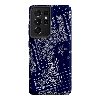 Paisley Indigo Printed Phone Cases Samsung Galaxy S21 Ultra / Armoured by The Dairy - The Dairy