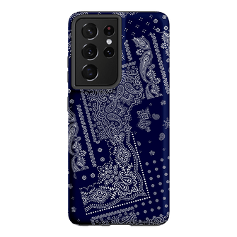 Paisley Indigo Printed Phone Cases Samsung Galaxy S21 Ultra / Armoured by The Dairy - The Dairy