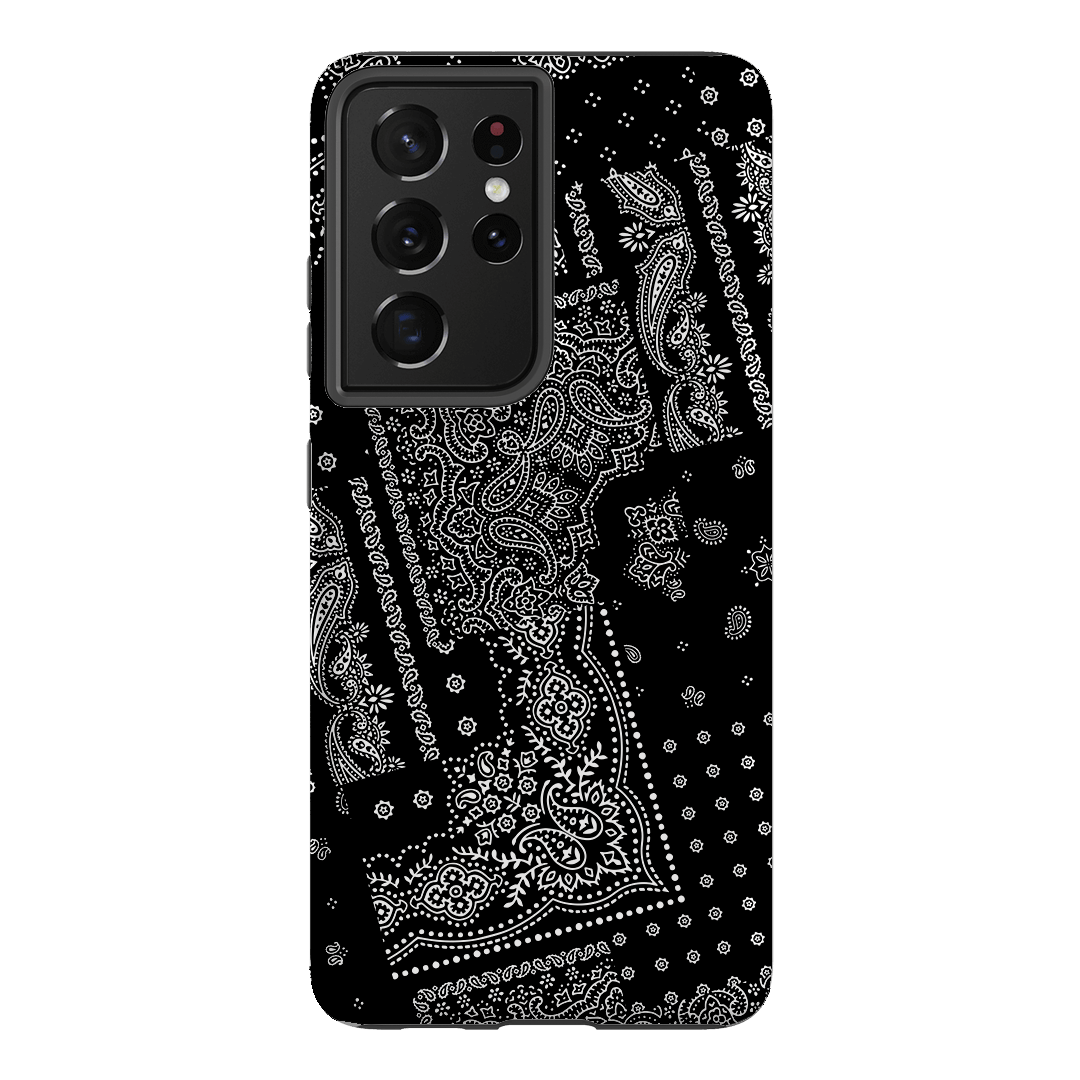 Paisley Noir Printed Phone Cases Samsung Galaxy S21 Ultra / Armoured by The Dairy - The Dairy