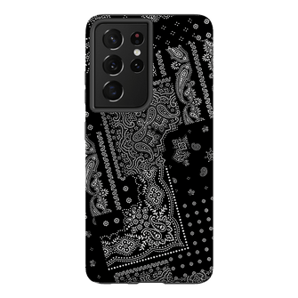 Paisley Noir Printed Phone Cases Samsung Galaxy S21 Ultra / Armoured by The Dairy - The Dairy