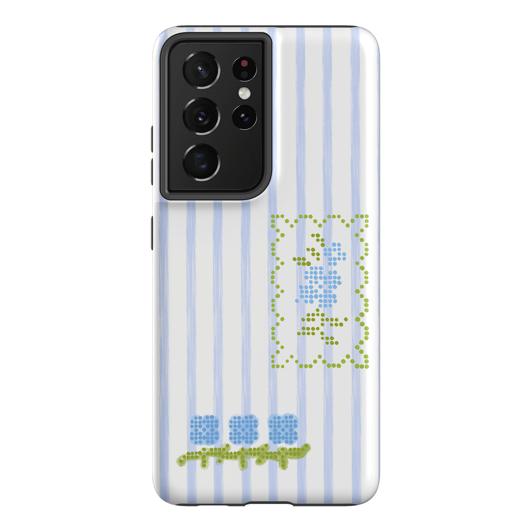Patchwork Blue Printed Phone Cases Samsung Galaxy S21 Ultra / Armoured by Kayla Carr - The Dairy