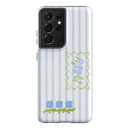 Patchwork Blue Printed Phone Cases Samsung Galaxy S21 Ultra / Armoured by Kayla Carr - The Dairy