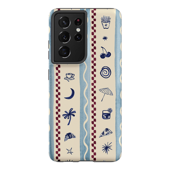 Summer Snacks Blue Printed Phone Cases Samsung Galaxy S21 Ultra / Armoured by Charlie Taylor - The Dairy