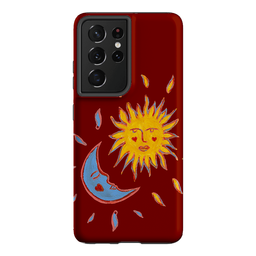 Sun & Moon Red Printed Phone Cases Samsung Galaxy S21 Ultra / Armoured by BG. Studio - The Dairy