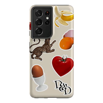 Sunday Stickers Cream Printed Phone Cases Samsung Galaxy S21 Ultra / Armoured by Desmond & Dempsey - The Dairy