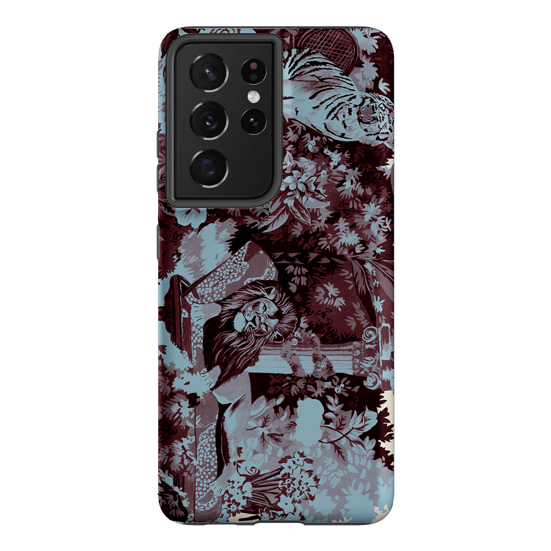 Tippi Blue Printed Phone Cases Samsung Galaxy S21 Ultra / Armoured by Desmond & Dempsey - The Dairy