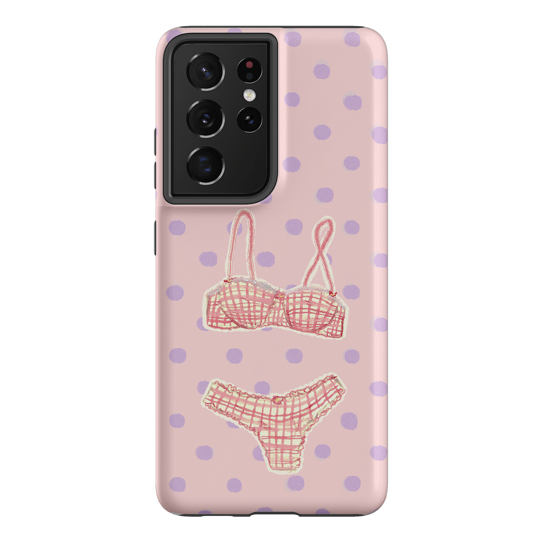 Vintage Gingham Printed Phone Cases Samsung Galaxy S21 Ultra / Armoured by Kayla Carr - The Dairy