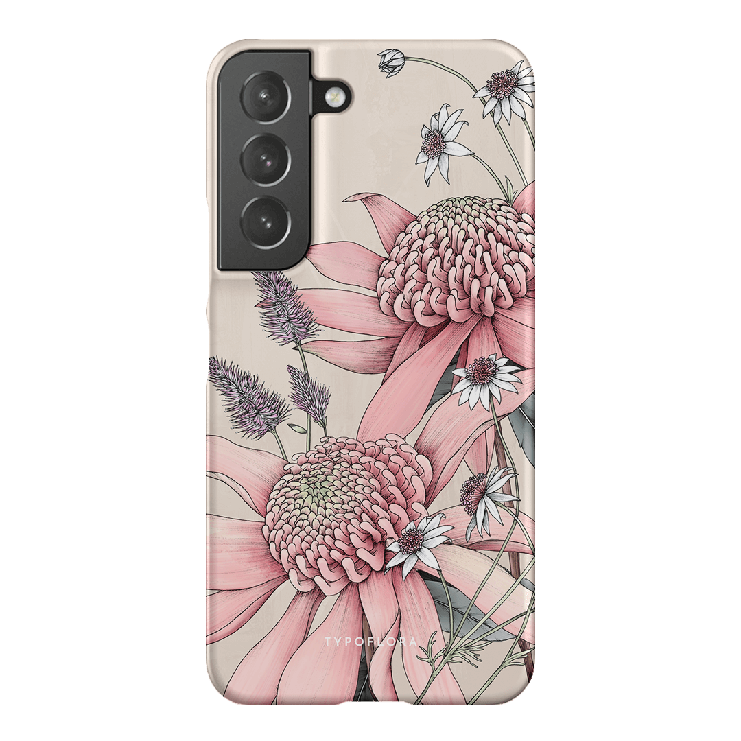 Pink Waratah Printed Phone Cases Samsung Galaxy S22 / Snap by Typoflora - The Dairy