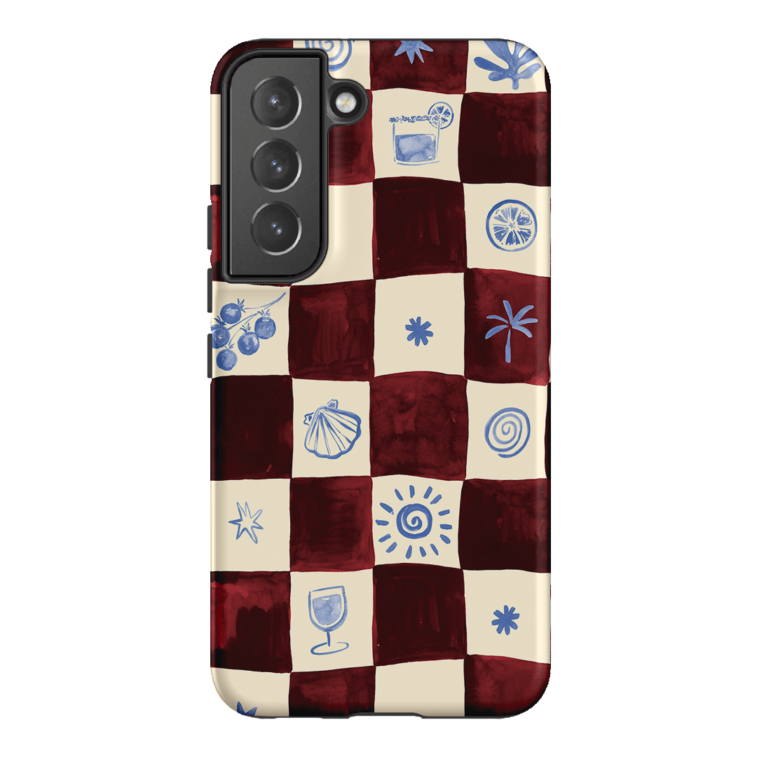 Afternoon Mezze Maroon Printed Phone Cases Samsung Galaxy S22 / Armoured by Charlie Taylor - The Dairy