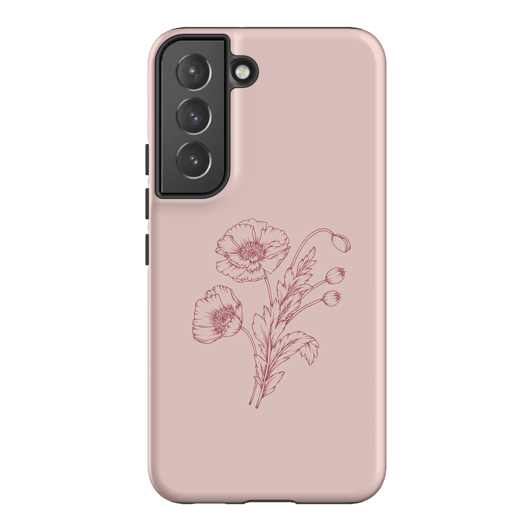 Blush Poppies Printed Phone Cases Samsung Galaxy S22 / Armoured by Typoflora - The Dairy