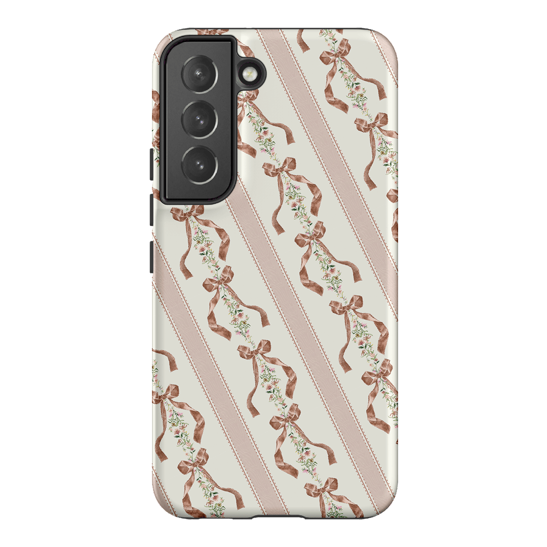 Bow Stripe Printed Phone Cases Samsung Galaxy S22 / Armoured by Veronica Tucker - The Dairy