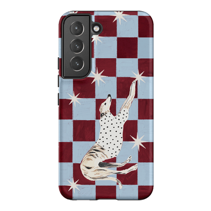 Check Greyhound Blue Printed Phone Cases Samsung Galaxy S22 / Armoured by Lisa Hu - The Dairy