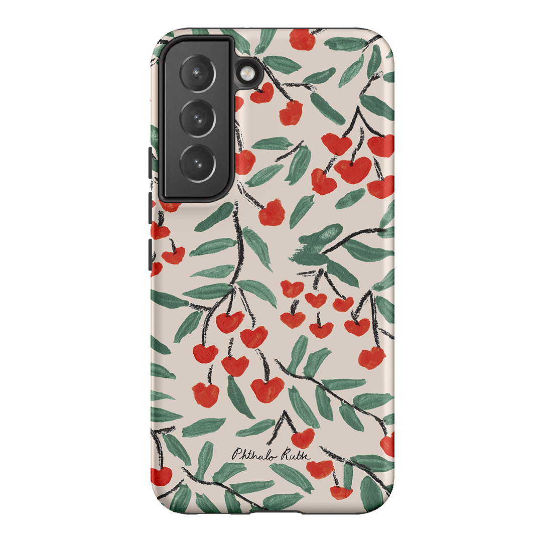 Cherry Love Printed Phone Cases Samsung Galaxy S22 / Armoured by Phthalo Ruth - The Dairy