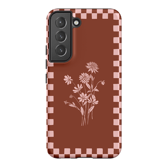 Dahlia Check Printed Phone Cases Samsung Galaxy S22 / Armoured by Typoflora - The Dairy