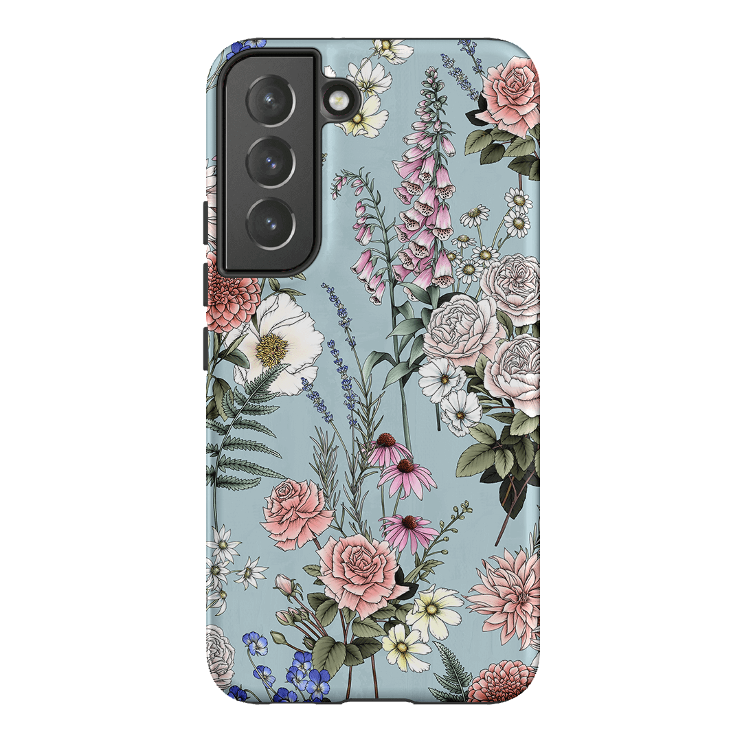 Garden Party Blue Printed Phone Cases Samsung Galaxy S22 / Armoured by Typoflora - The Dairy