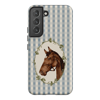 Gingham Horse Printed Phone Cases Samsung Galaxy S22 / Armoured by Kasiags Art - The Dairy