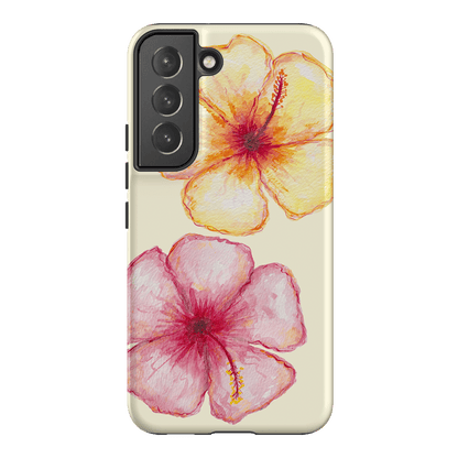 Hibiscus Flower Yellow Printed Phone Cases Samsung Galaxy S22 / Armoured by BG. Studio - The Dairy