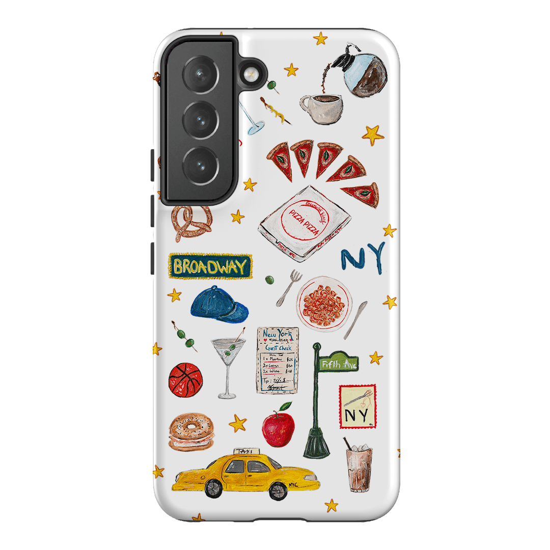 NYC White Printed Phone Cases Samsung Galaxy S22 / Armoured by BG. Studio - The Dairy
