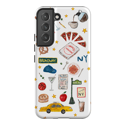 NYC White Printed Phone Cases Samsung Galaxy S22 / Armoured by BG. Studio - The Dairy