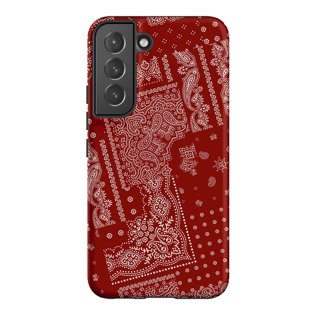 Paisley Crimson Printed Phone Cases Samsung Galaxy S22 / Armoured by The Dairy - The Dairy