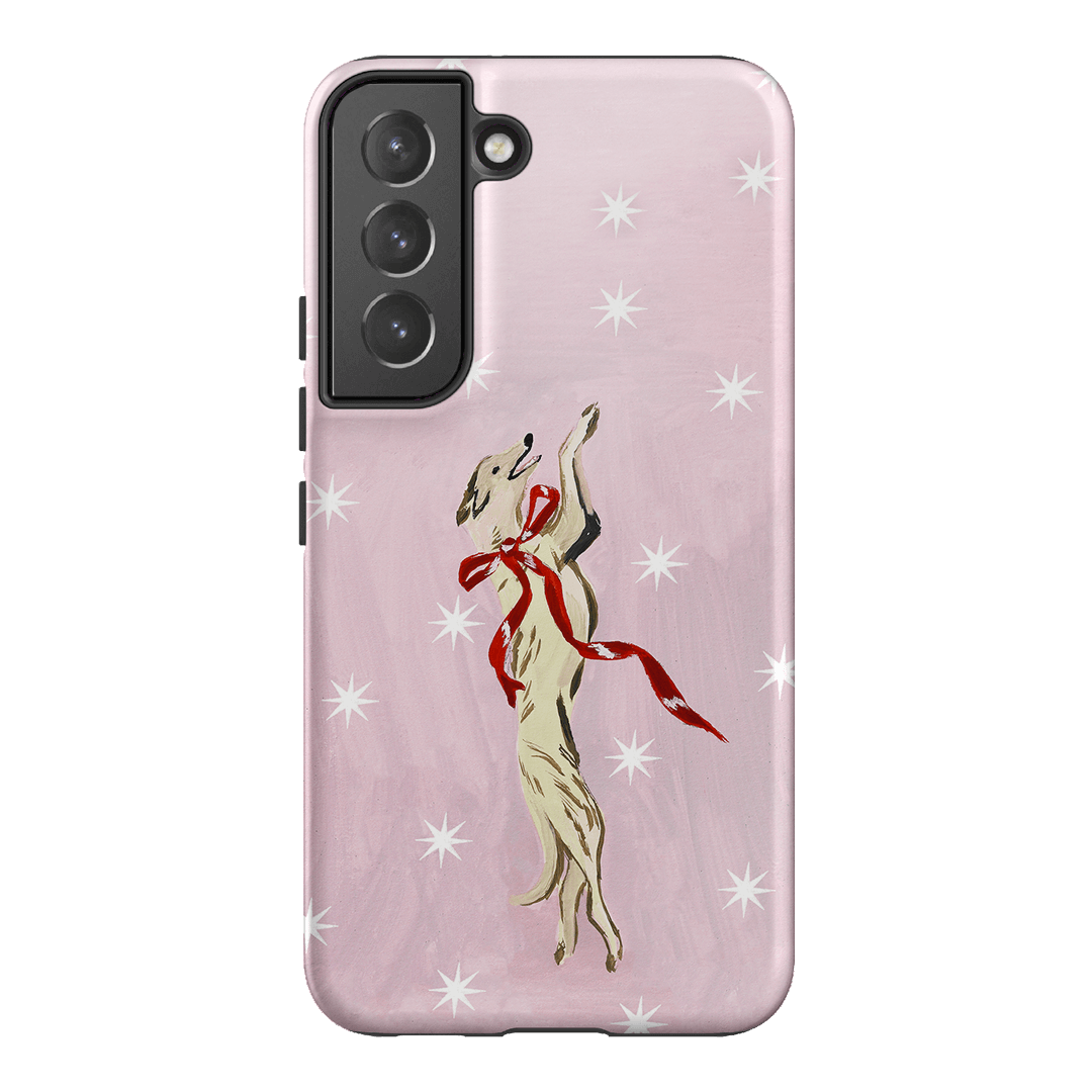 Pink Bow Hound Printed Phone Cases Samsung Galaxy S22 / Armoured by Lisa Hu - The Dairy