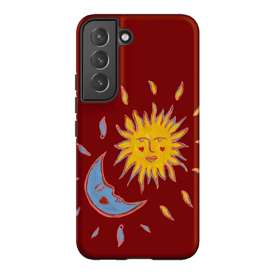 Sun & Moon Red Printed Phone Cases Samsung Galaxy S22 / Armoured by BG. Studio - The Dairy