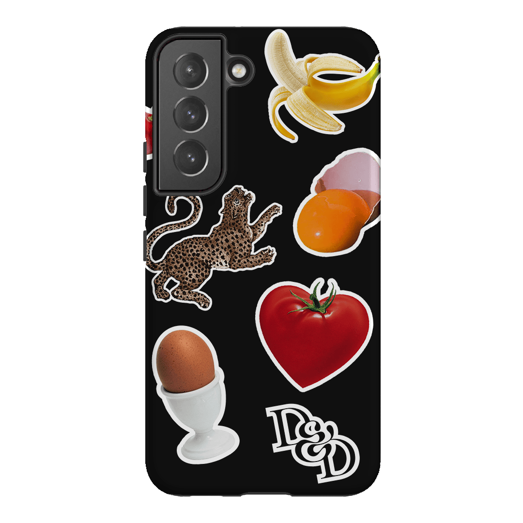 Sunday Stickers Black Printed Phone Cases by Desmond & Dempsey - The Dairy