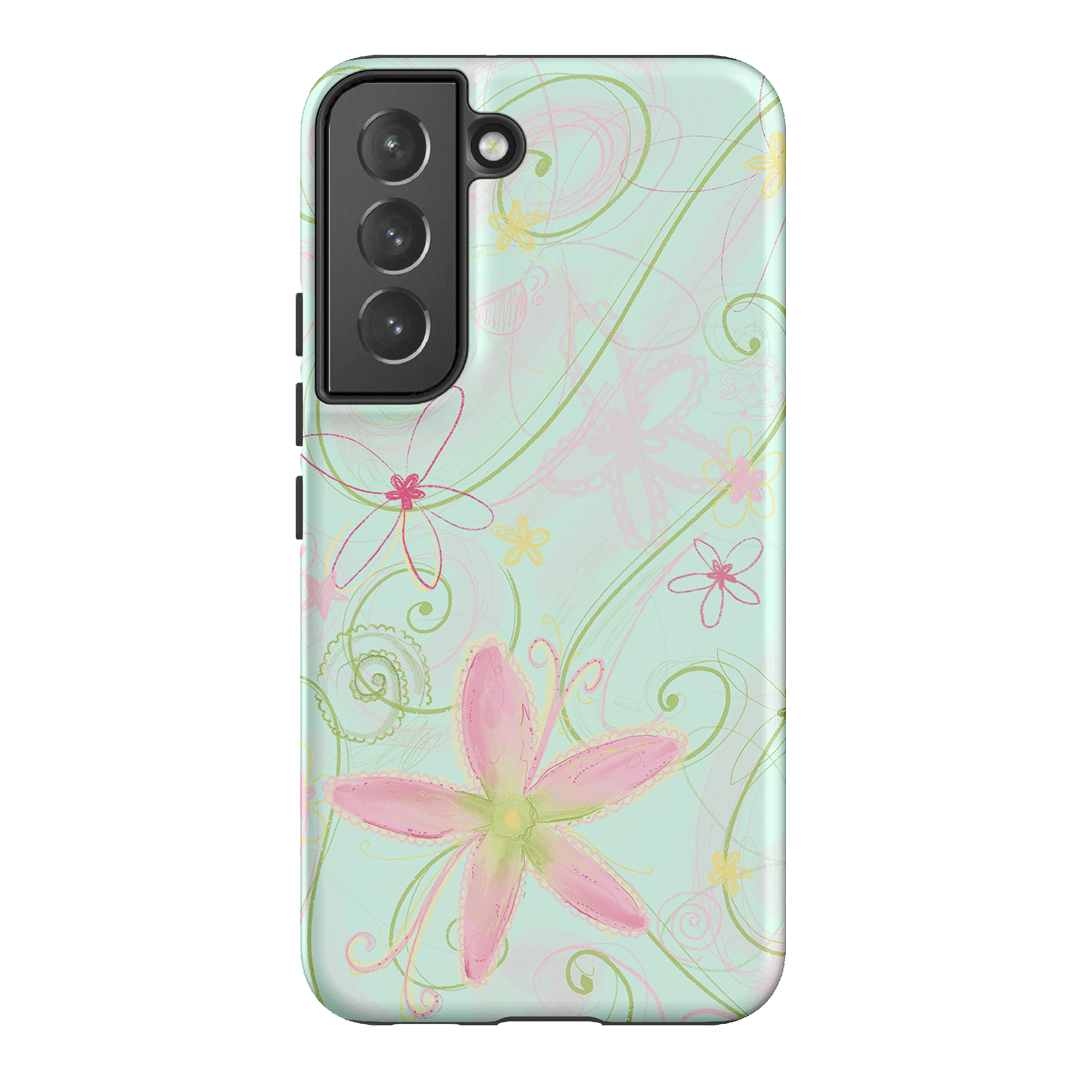 Swirl Blue Printed Phone Cases Samsung Galaxy S22 / Armoured by Kayla Carr - The Dairy